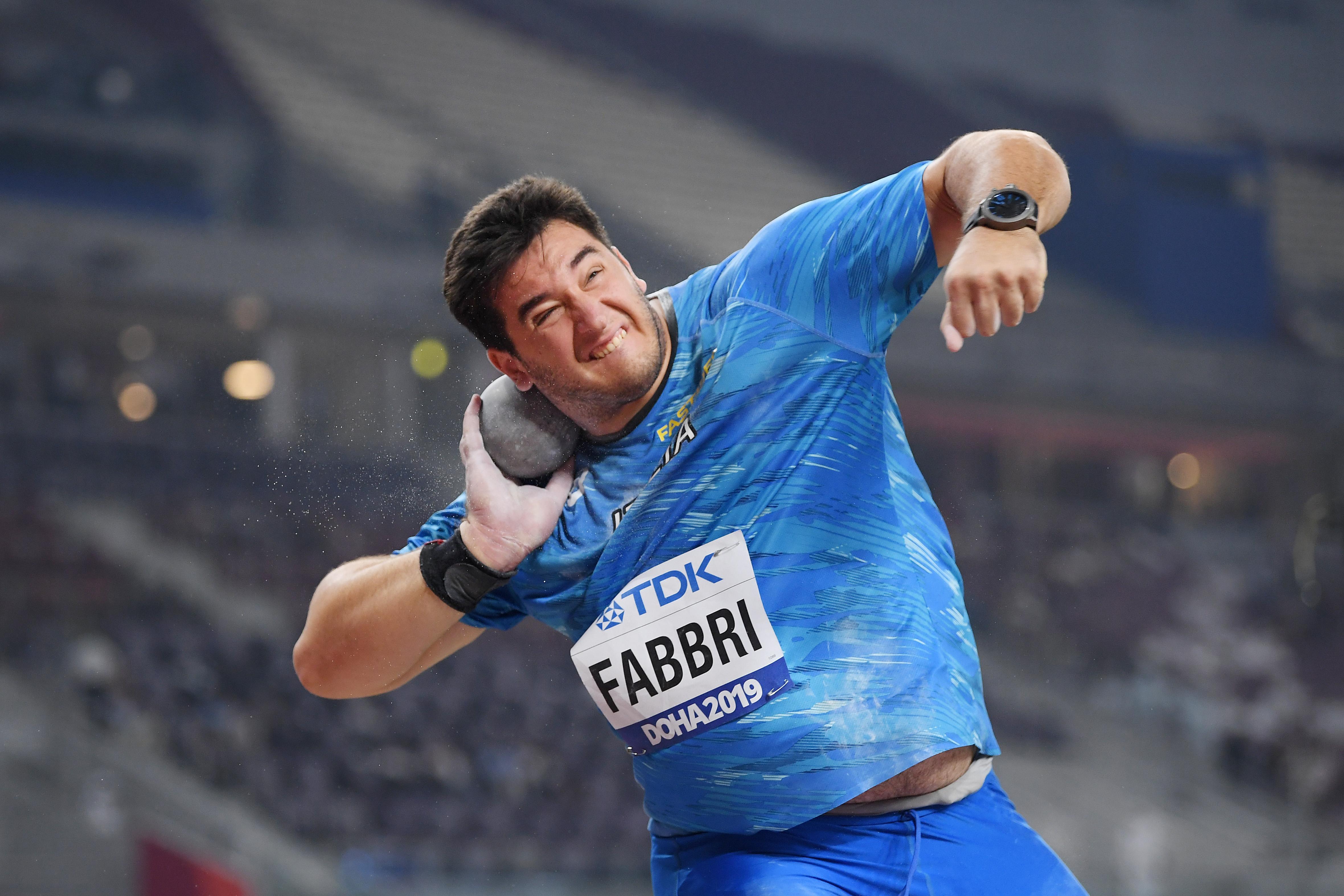 Leonardo Fabbri in the shot put at the World Athletics Championships Doha 2019 (Getty Images)