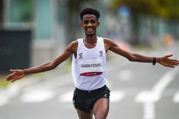 Tachlowini Gabriyesos competes at the Tokyo 2020 Olympic Games