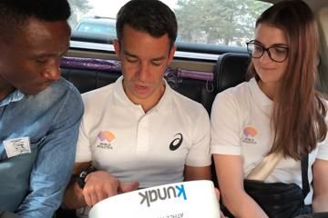 The installation of the device is done by the World Athletics team in cooperation with local organizations.