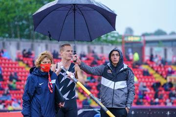Sam Kendricks and Mondo Duplantis at the Wanda Diamond League in Gateshead (Matthew Quine / Diamond League AG)