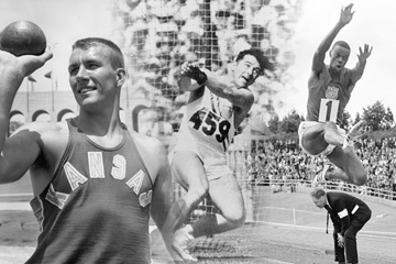 Bill Nieder, Hal Connolly and Ralph Boston (Getty Images)